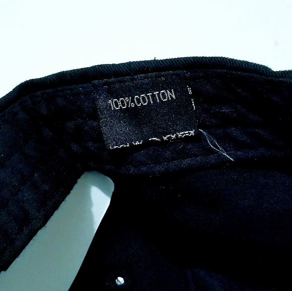 Yiweike Never Dead Maltese Cross And Skull Adjustable Cap Black NWT - Picture 7 of 8